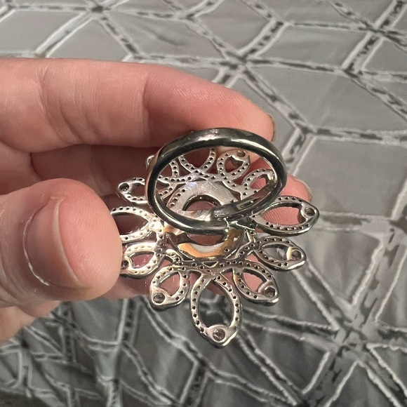 Sterling silver citrine adjustable ring by Hespera - Picture 4 of 4